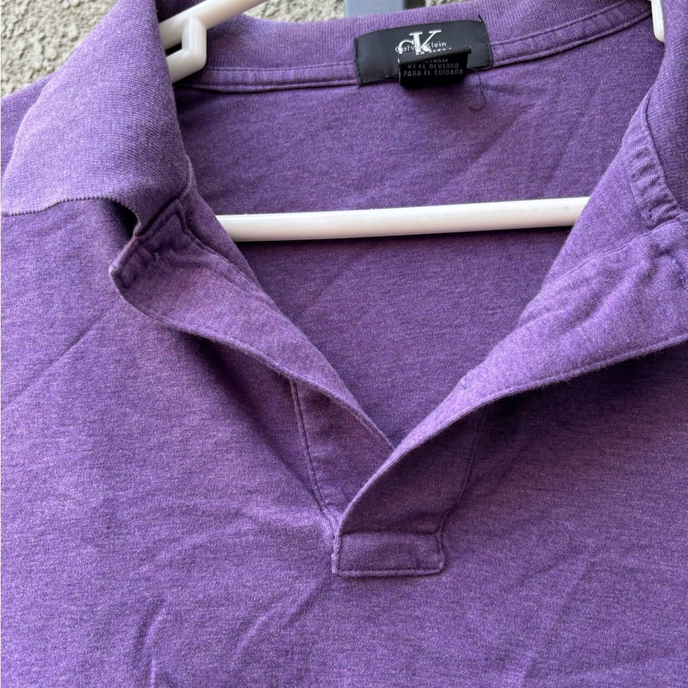 Calvin Klein Deep Purple Polo Shirt - Picture 4 of 6